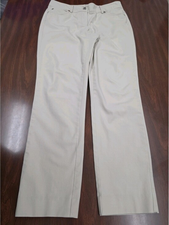 J. McLaughlin Pants - J. McLaughlin Women's Beige Straight Leg Pants Size 4 Casual Stretch Career Pant